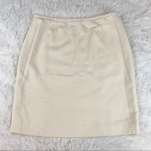 Etcetera by Edmond ivory pencil Skirt knee length women size 16
